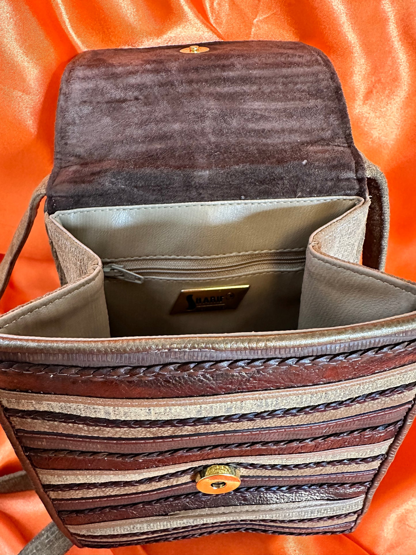 Vintage Brown Leather Sharif Handbag
