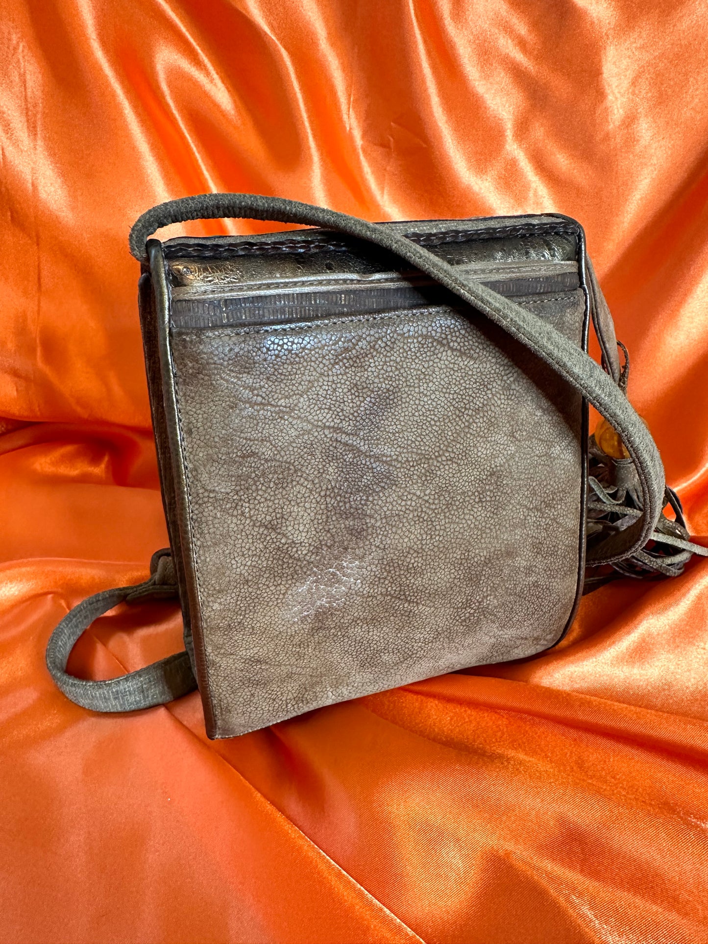 Vintage Brown Leather Sharif Handbag