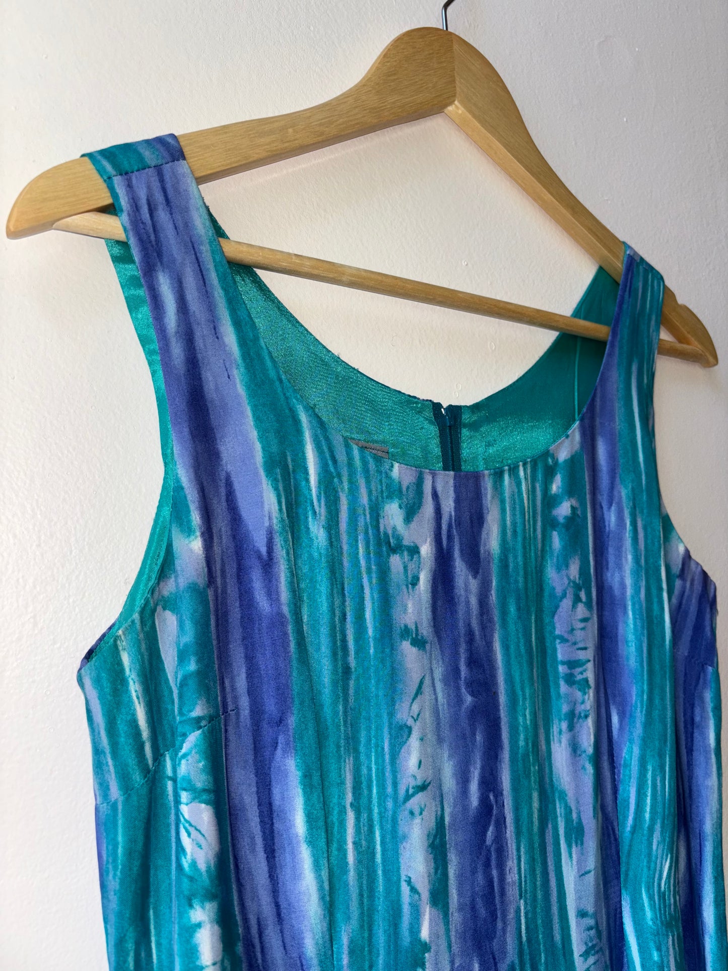 Vtg Rabbit Teal Dress [8]