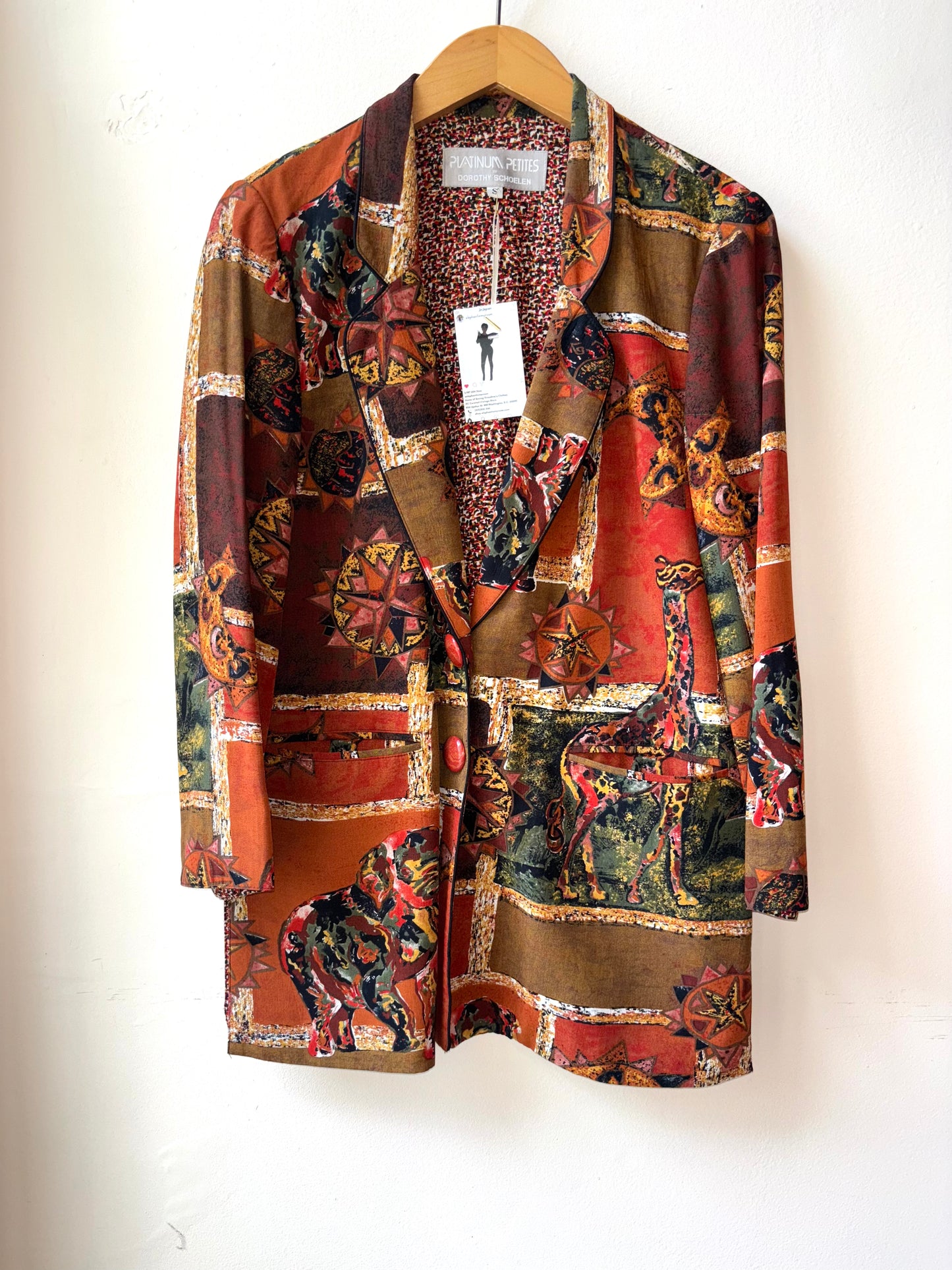Vtg Dorothy Platinum Blazer [S]