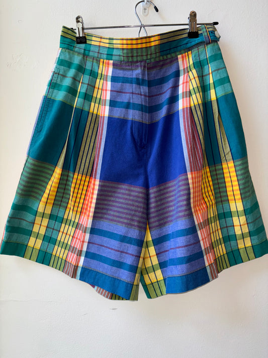 90's Nautica Colorful Plaid Shorts [12]