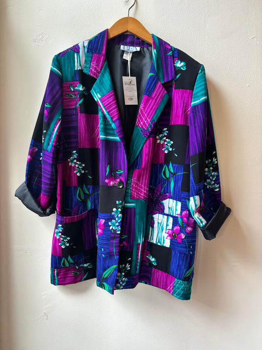 Vtg Colorblock Abstract Blazer [XL]