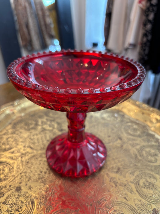 50's Jeanette Ruby Red Dish